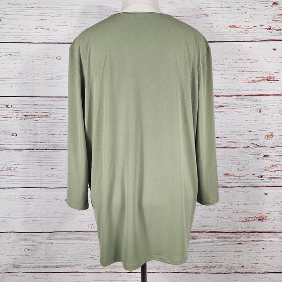 BANANA REPUBLIC Sage Green V-Neck Tunic - Picture 4 of 8